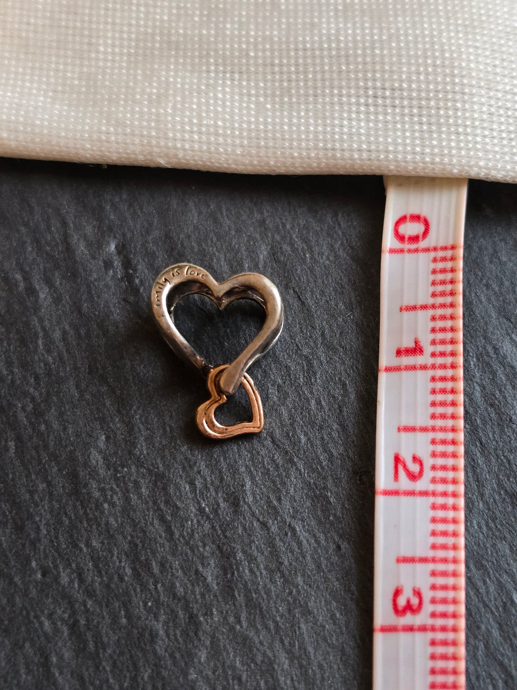 Preloved Genuine Pandora Family Is love Heart Charm Sterling Silver