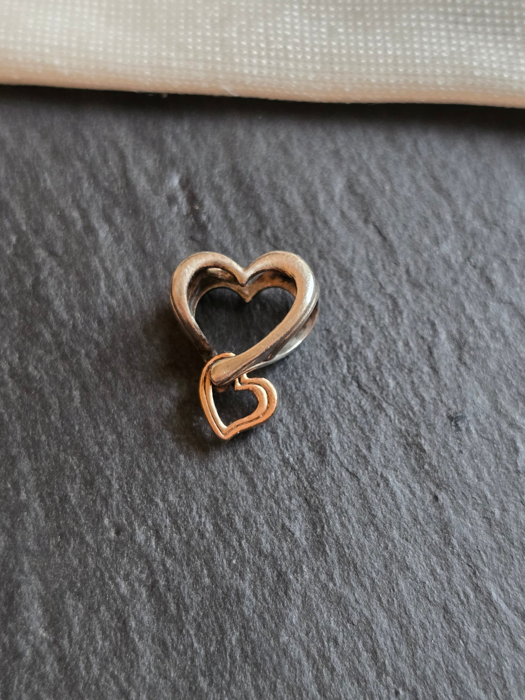 Preloved Genuine Pandora Family Is love Heart Charm Sterling Silver