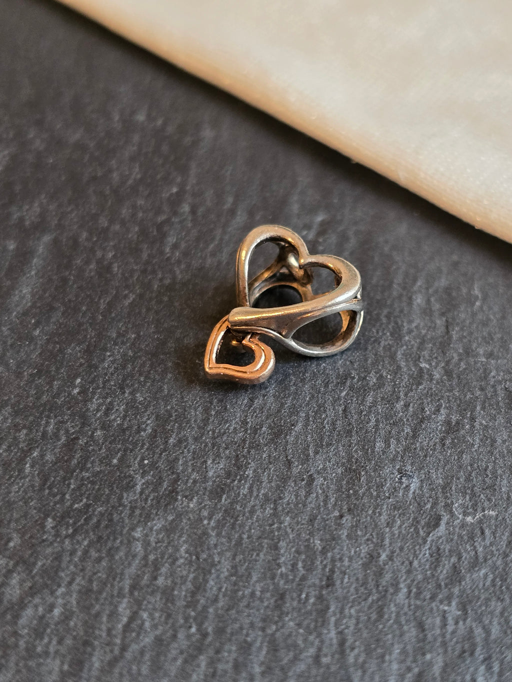 Preloved Genuine Pandora Family Is love Heart Charm Sterling Silver