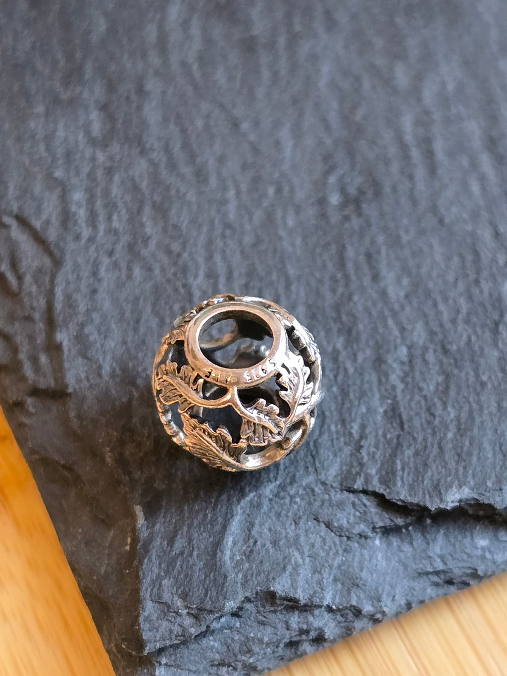 Genuine Pandora Openwork Autumn Leaf Sterling Silver Charm Ale 925