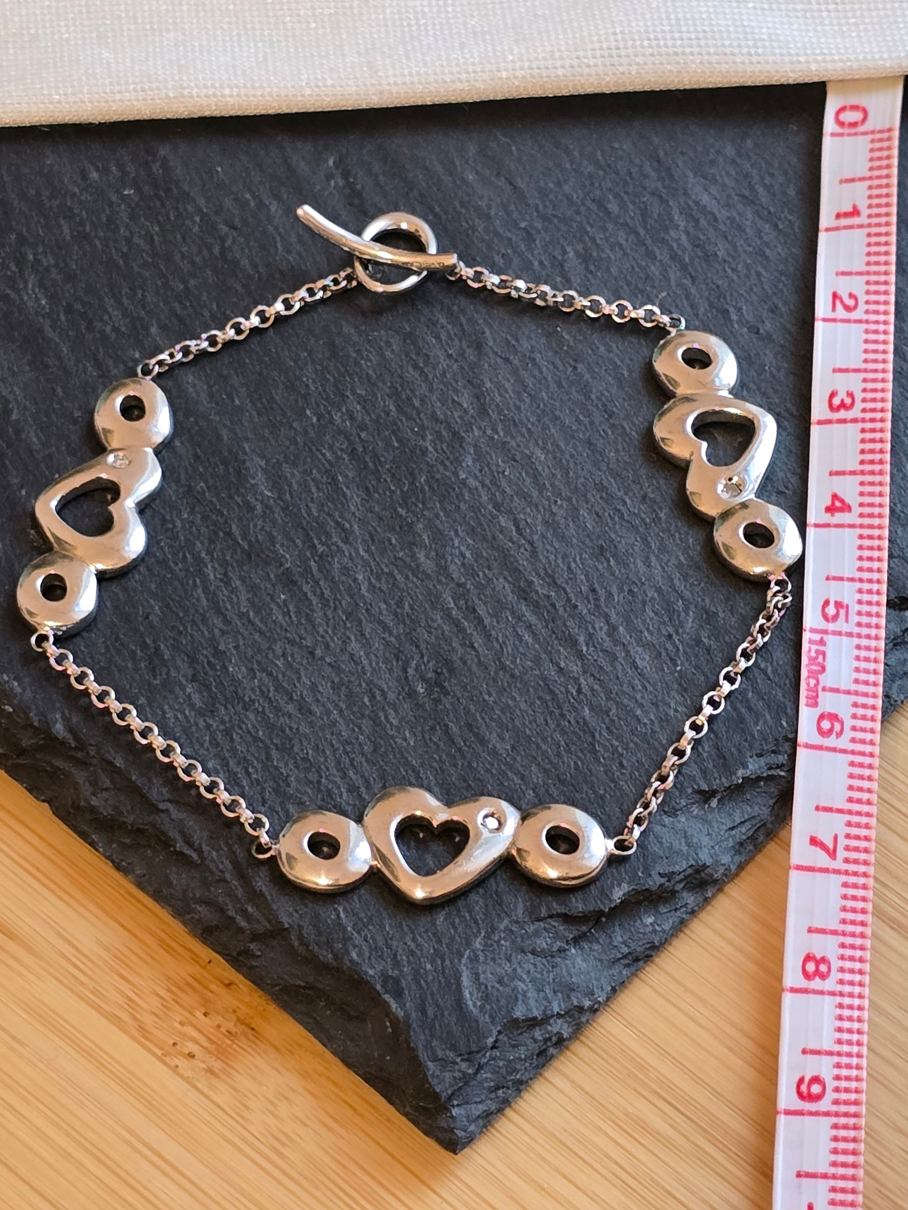Hot Diamonds Sterling Silver Hearts & Circles Bracelet