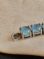 Sterling Silver Round Opal Triplet Tennis Bracelet