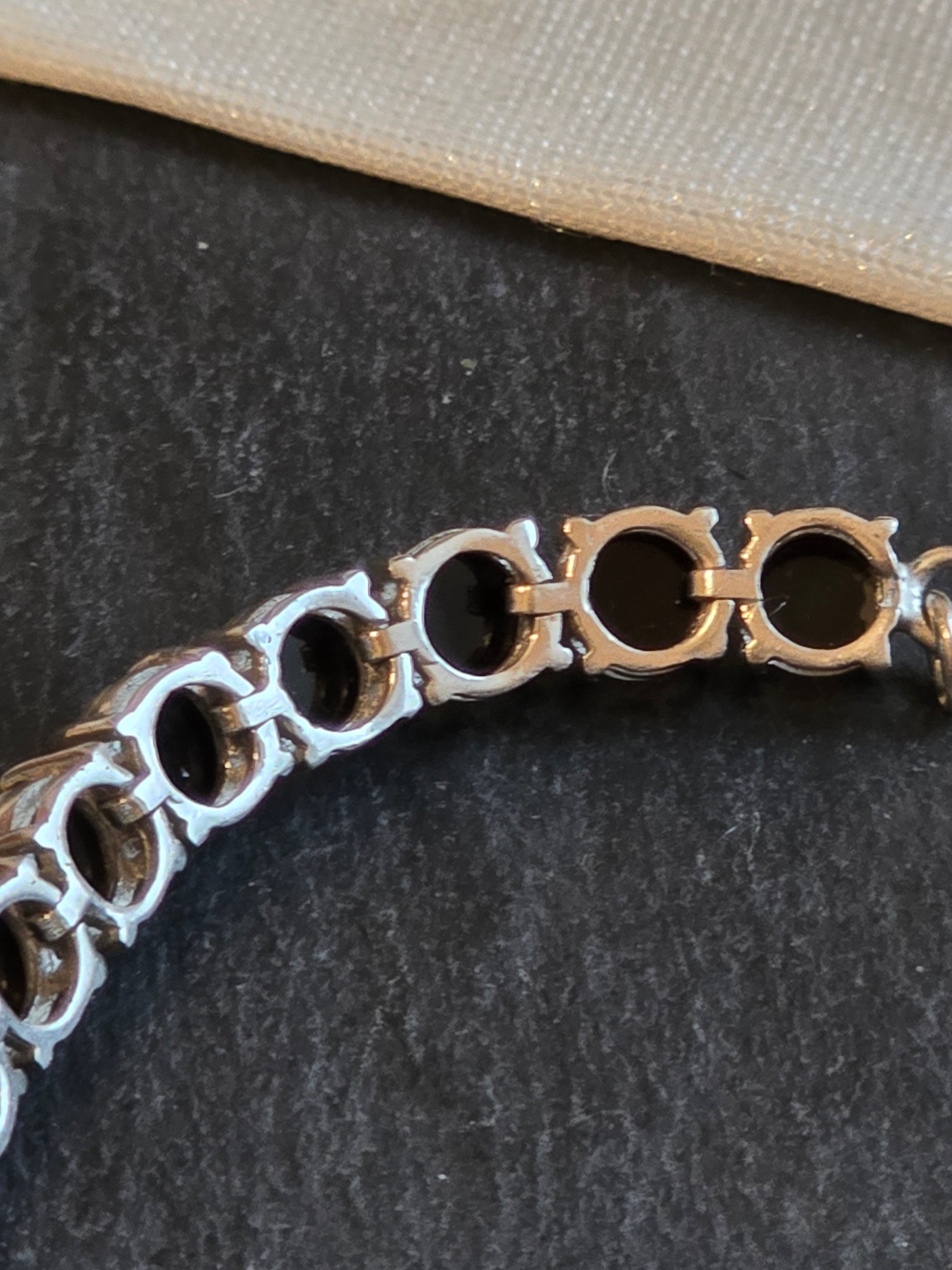 Sterling Silver Round Opal Triplet Tennis Bracelet