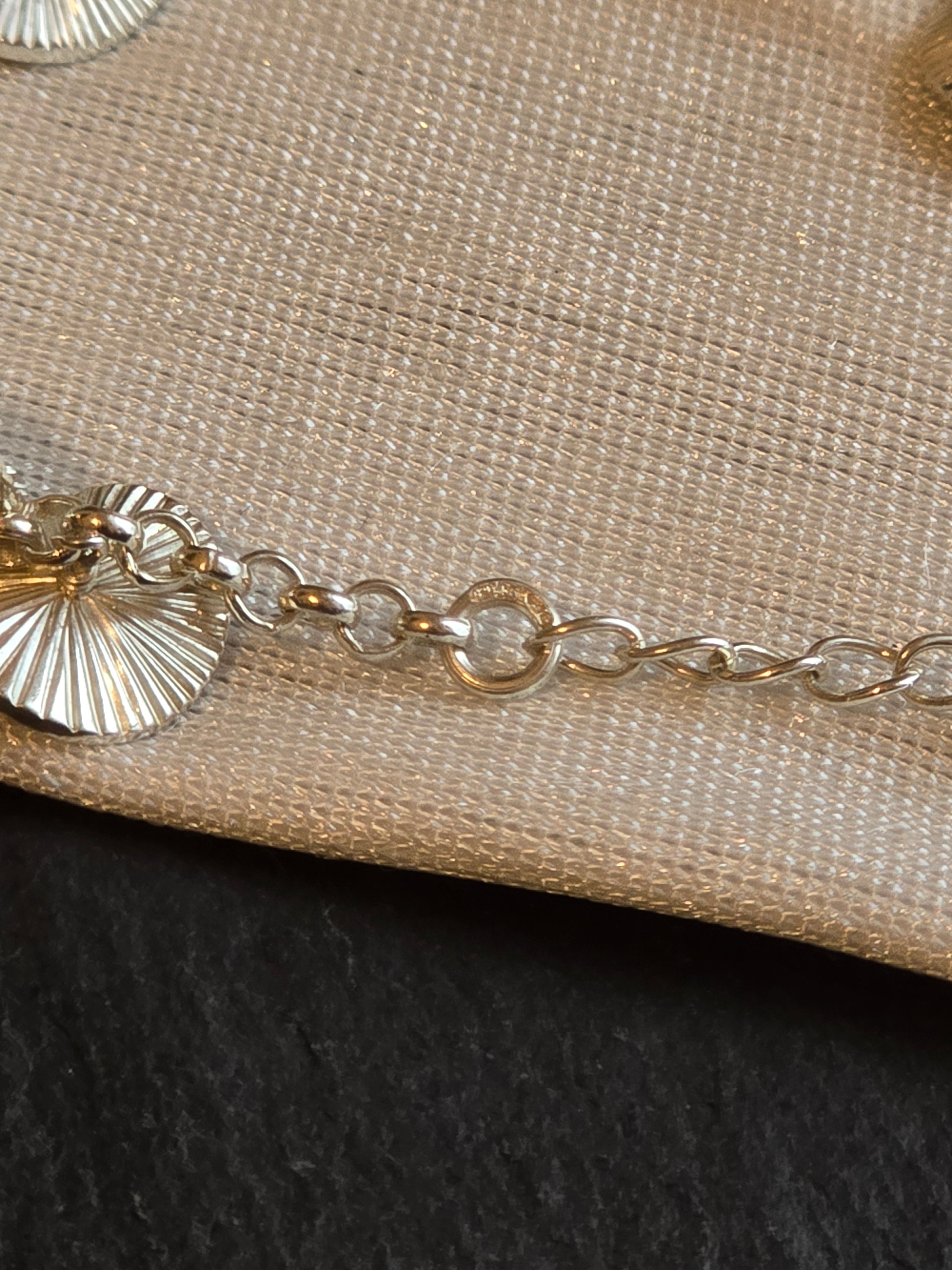 Sterling Silver Lily Pad, Nature, Charm Bracelet