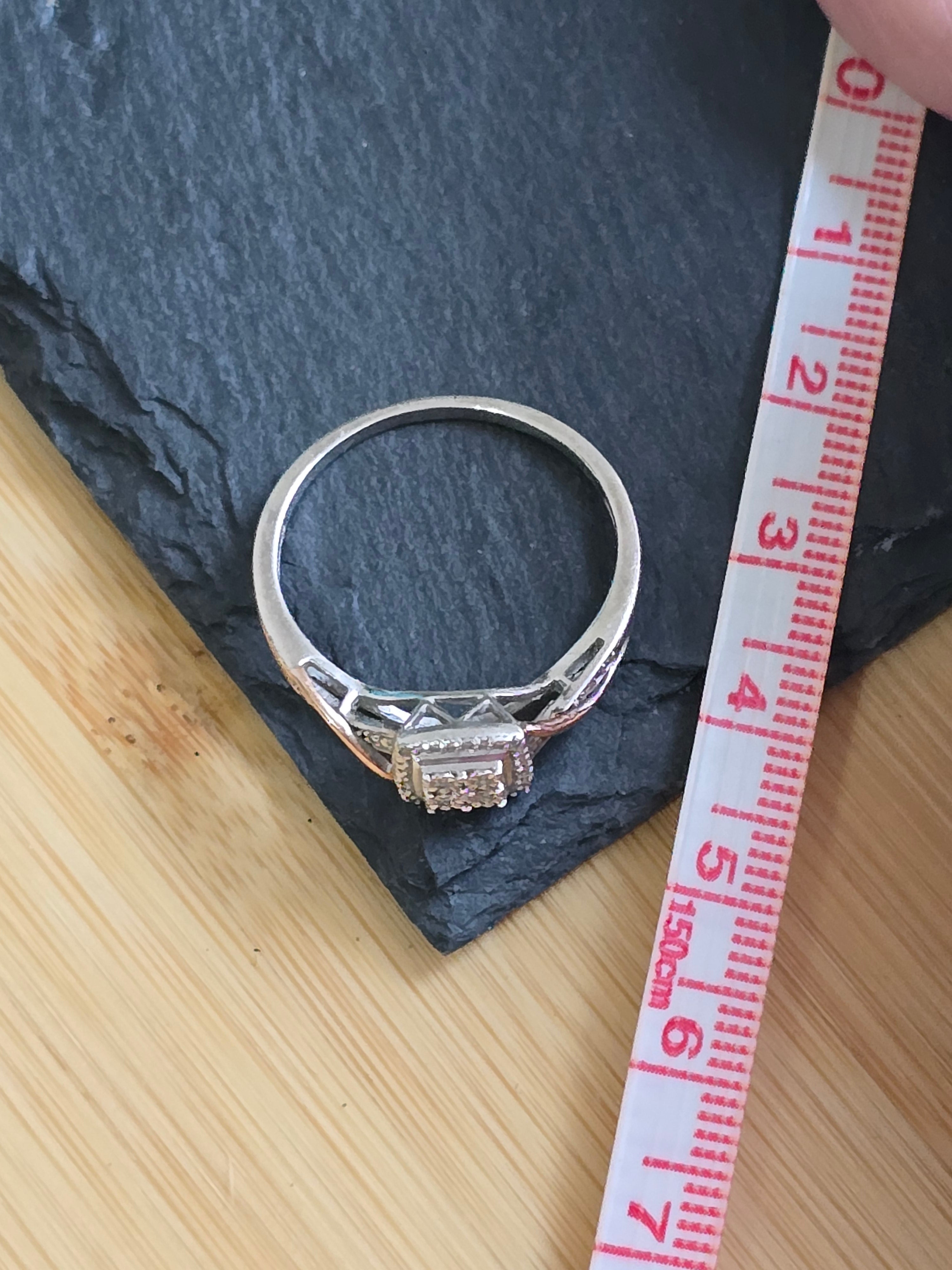 Sterling Silver & 9ct Rose Gold Diamond Illusion Set Ring