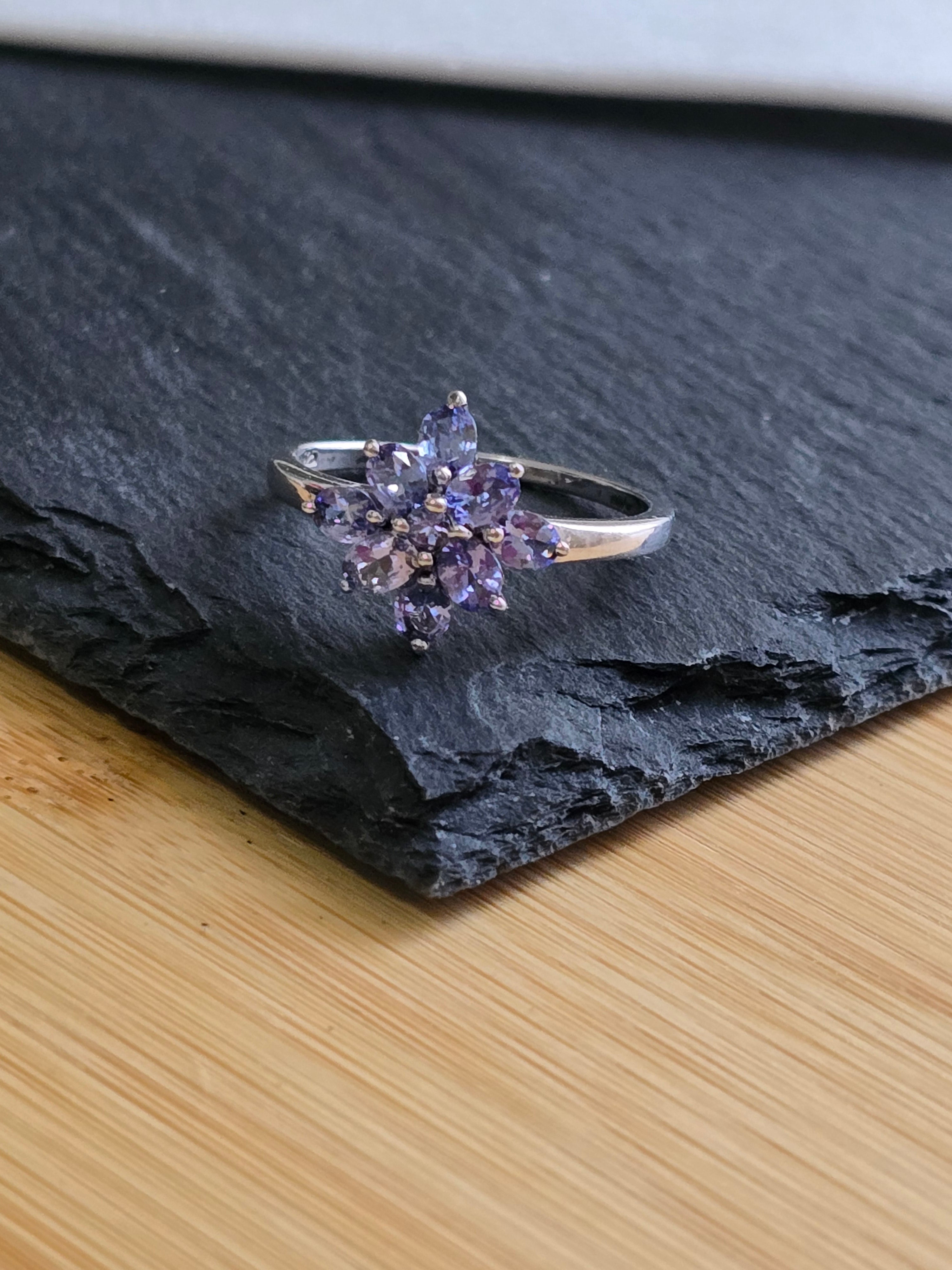 Sterling Silver Tanzanite Gemstone Ring