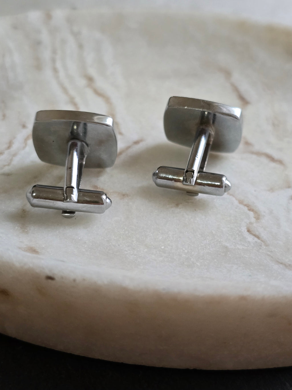 Vintage Textured Star Silver Tone Cufflinks, Men's Accessories, Jewellery