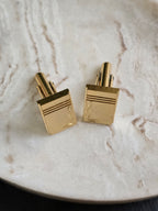Vintage Classic Gold Tone Men's Cufflinks, Men's Accessories, Jewellery