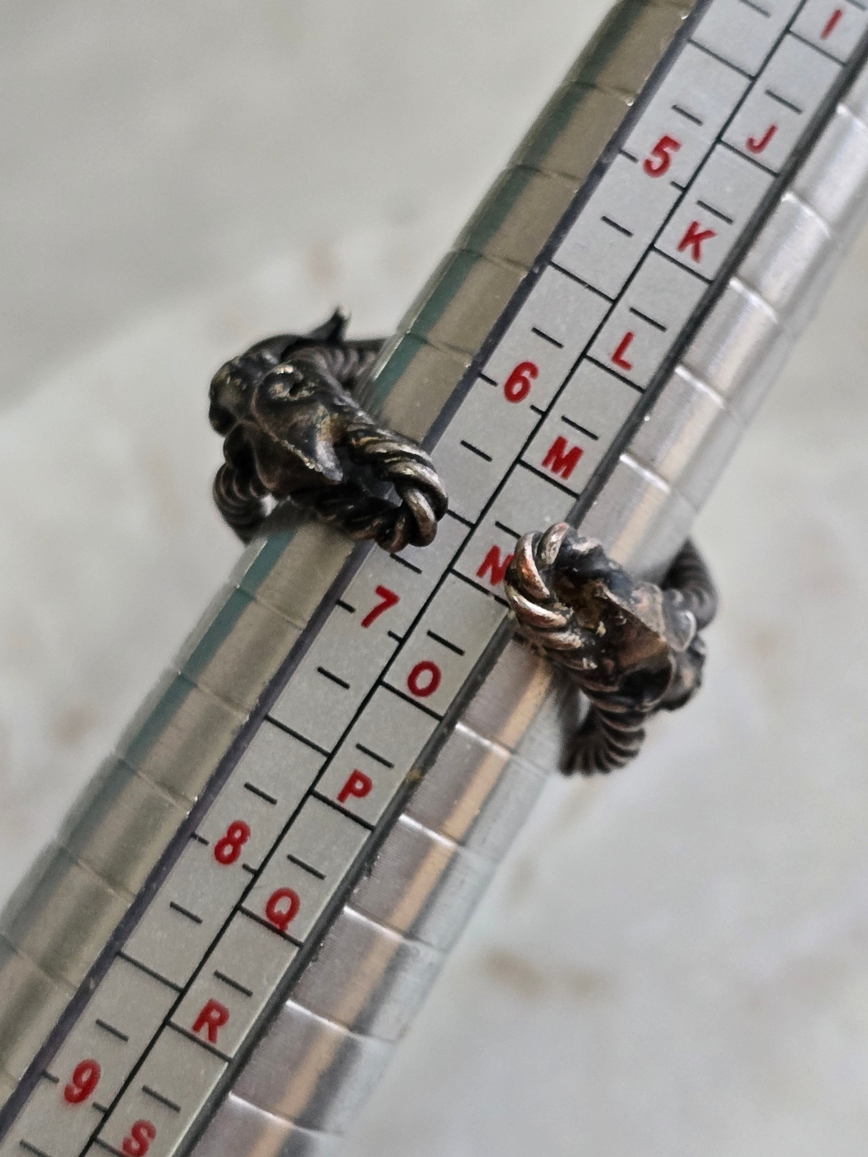 Antique Czech Purple Cabochon Silver Tone Ring, Antique Jewellery