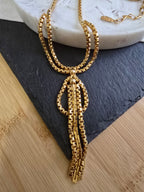 Vintage Pennino Style Modernist Gold Tone 1940s Statement Necklace Vintage Jewellery