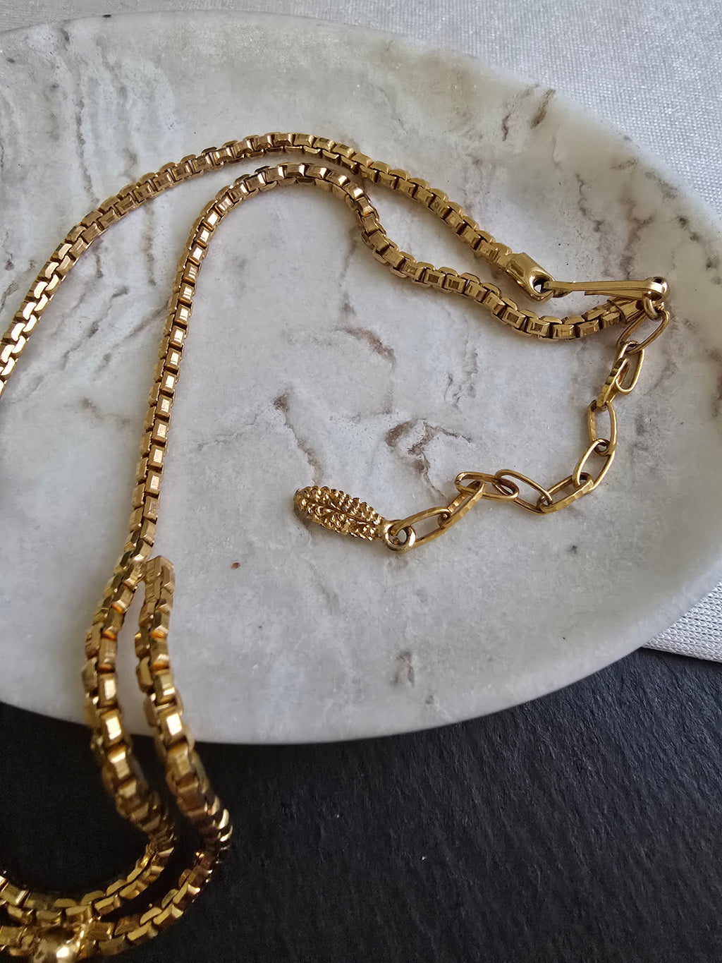 Vintage Pennino Style Modernist Gold Tone 1940s Statement Necklace Vintage Jewellery