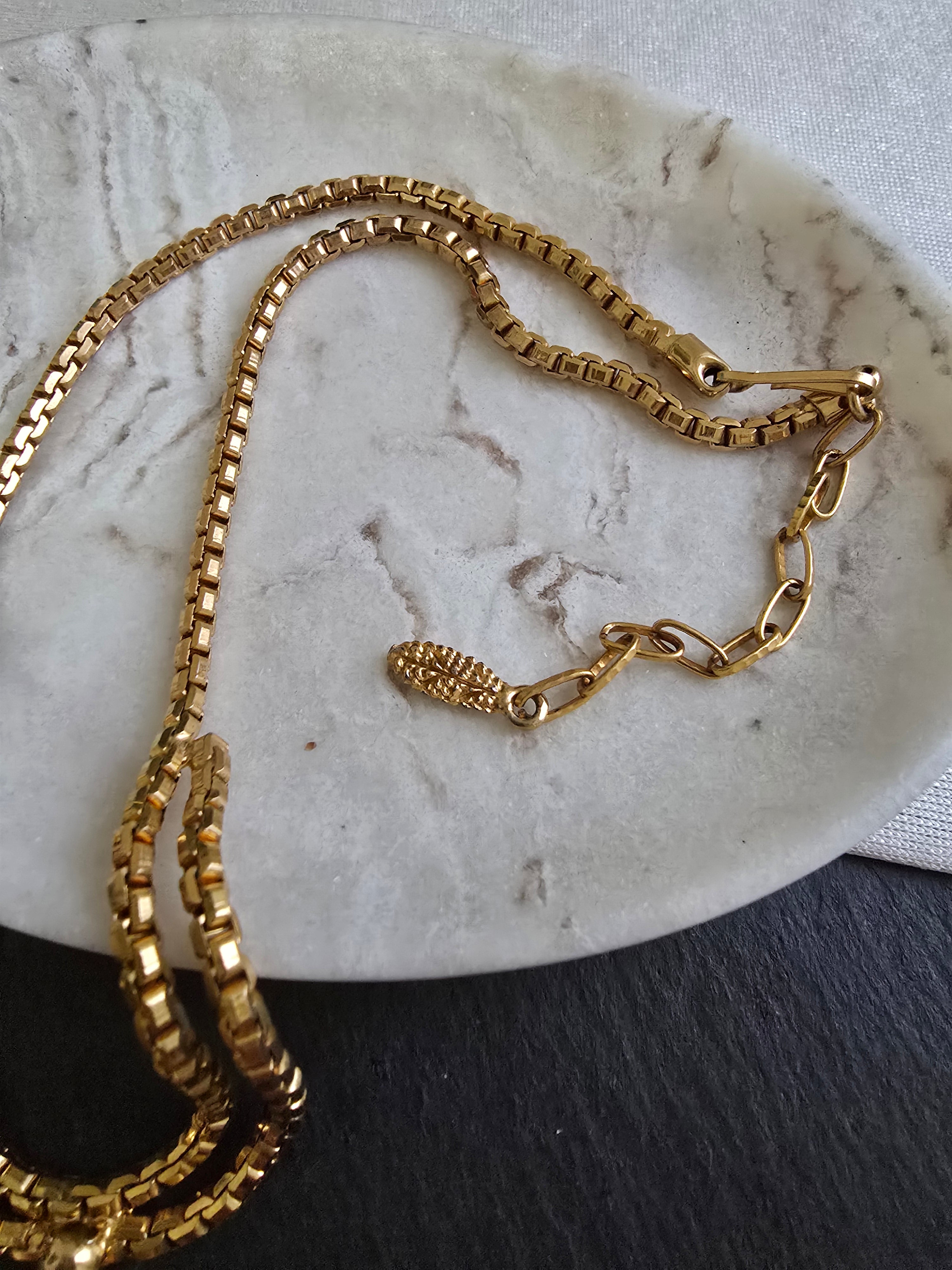 Vintage Pennino Style Modernist Gold Tone 1940s Statement Necklace Vintage Jewellery