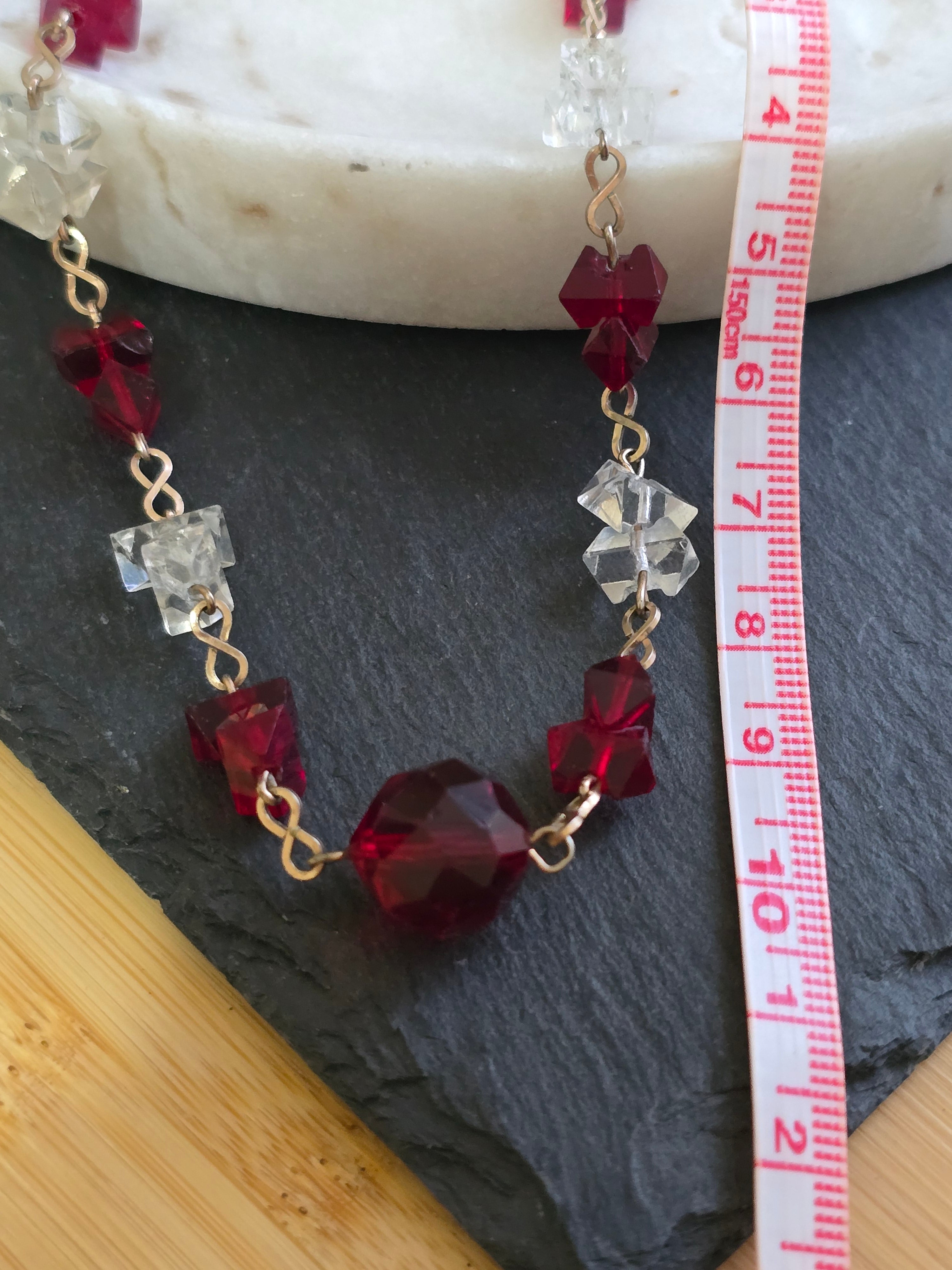 Antique Art Deco Rolled Gold Wired Glass Bead Necklace, Antique Jewellery