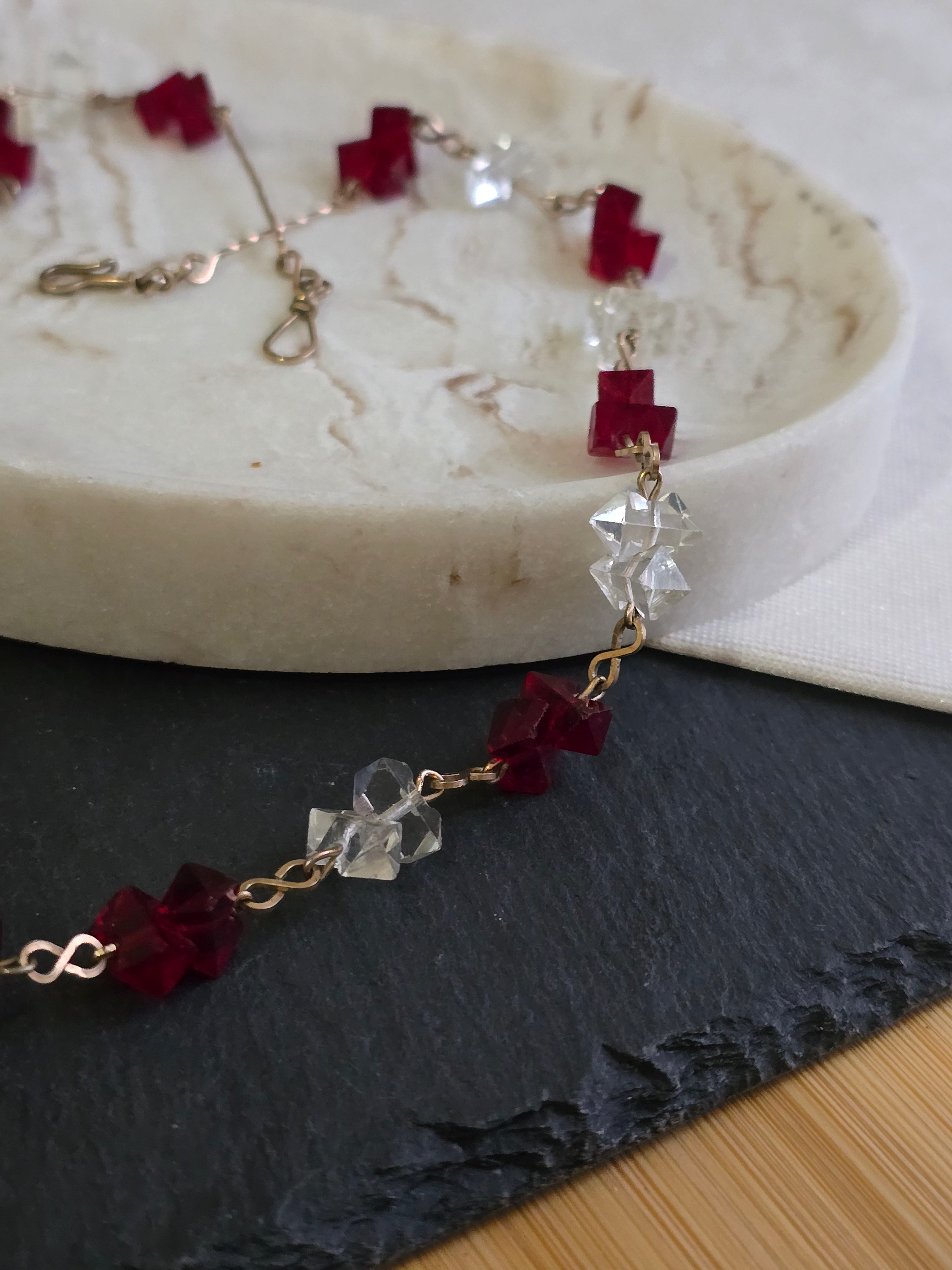 Antique Art Deco Rolled Gold Wired Glass Bead Necklace, Antique Jewellery