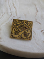 Vintage Zoomorphic Entwined Celtic Dog Brooch, Vintage Jewellery