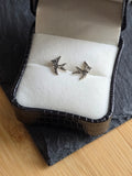 Sterling Silver Cute Swallow Bird Stud Earrings
