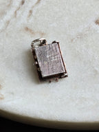 Vintage Sterling Silver Rose Greetings Card Charm - Charm Opens