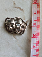 Vintage Sterling Silver Theatre Mask Comedy and Tragedy Charm