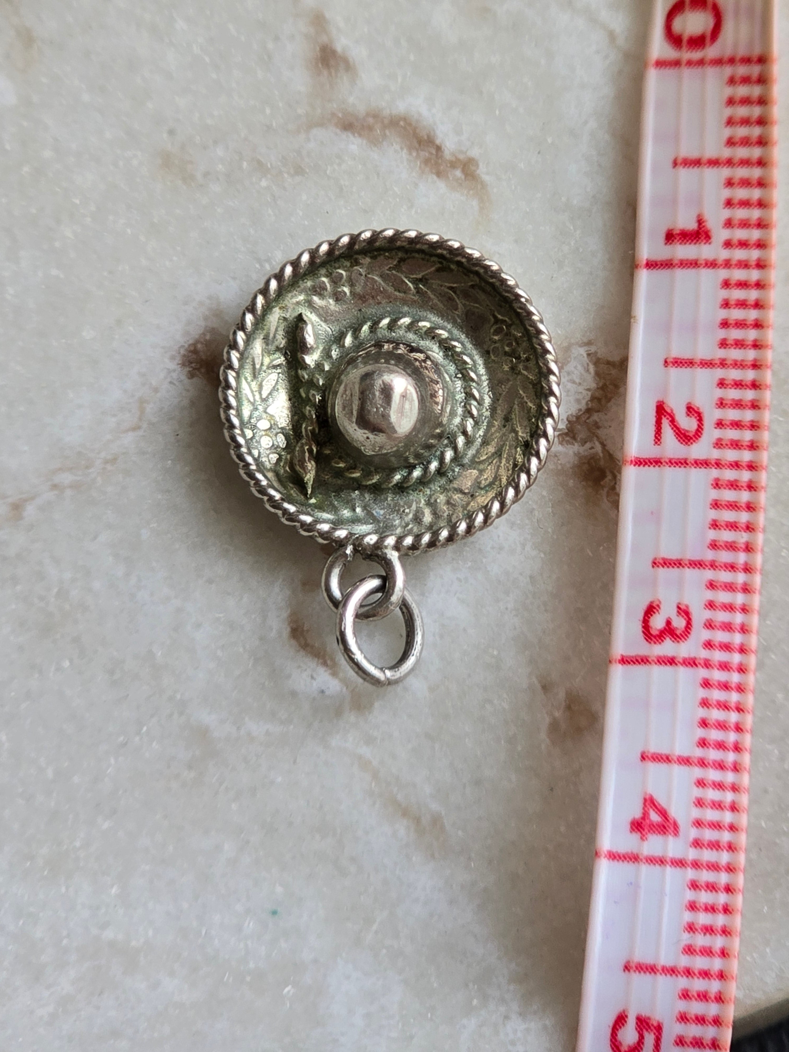 Vintage Sterling Silver Mexico Stamped Sombrero Charm