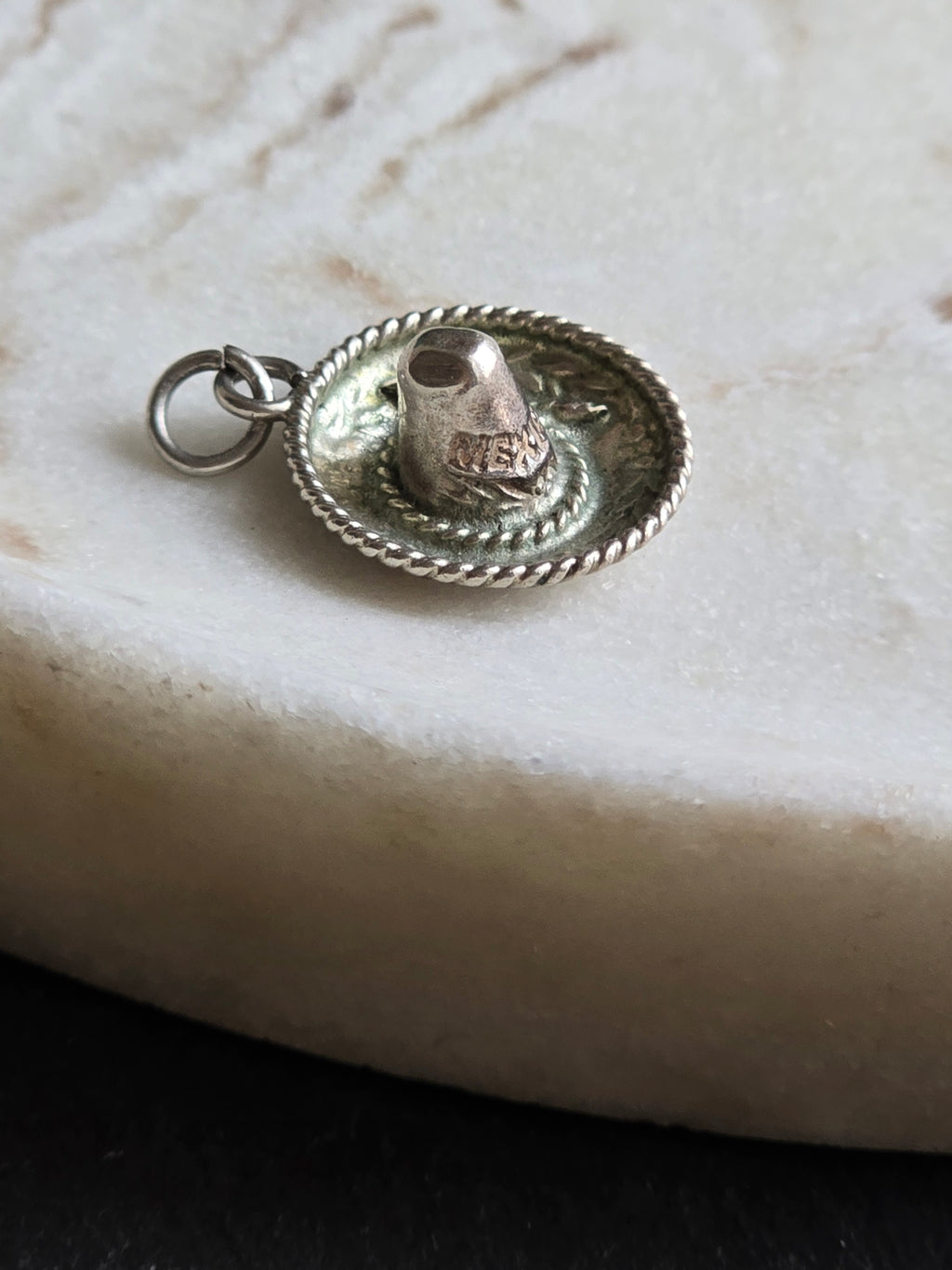 Vintage Sterling Silver Mexico Stamped Sombrero Charm