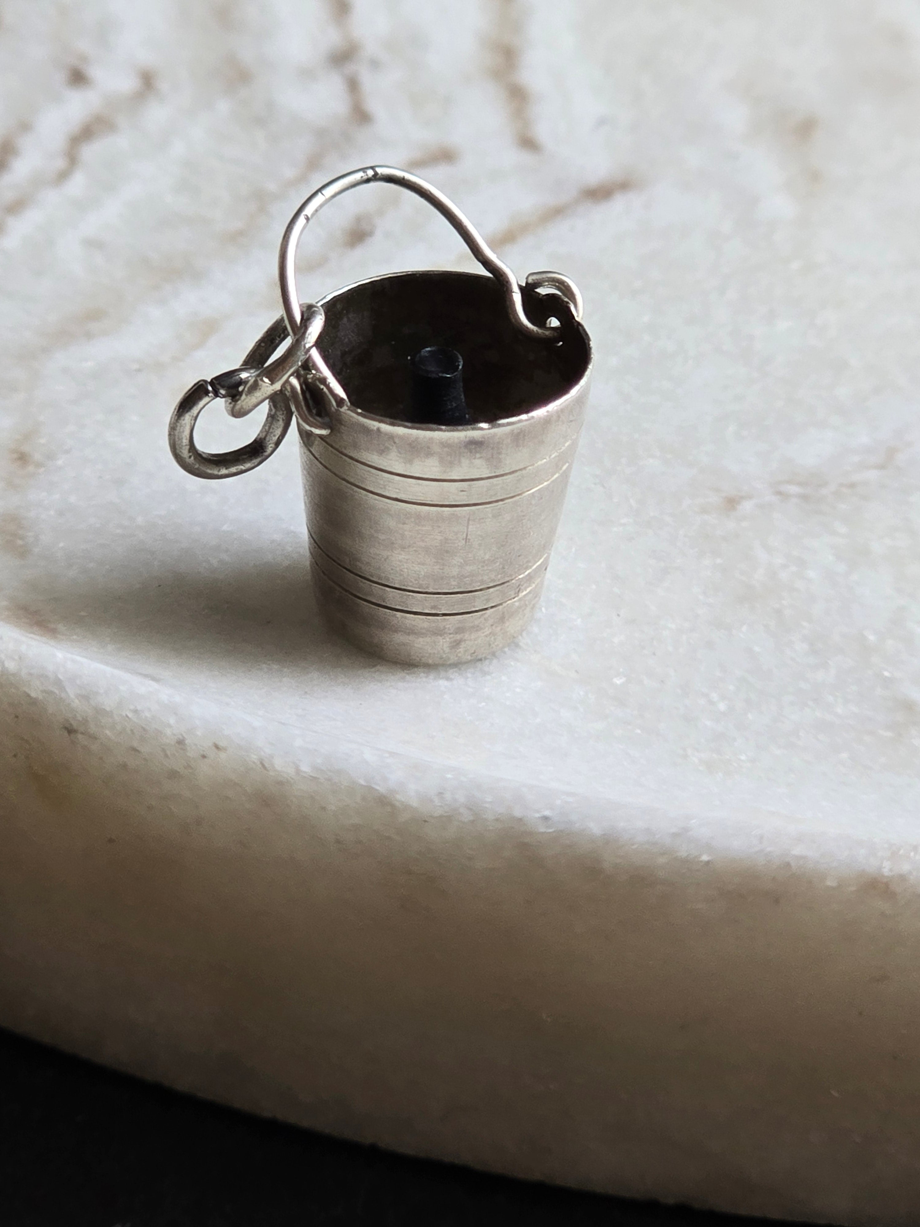 Vintage Sterling Silver Champagne Celebration Bucket Charm