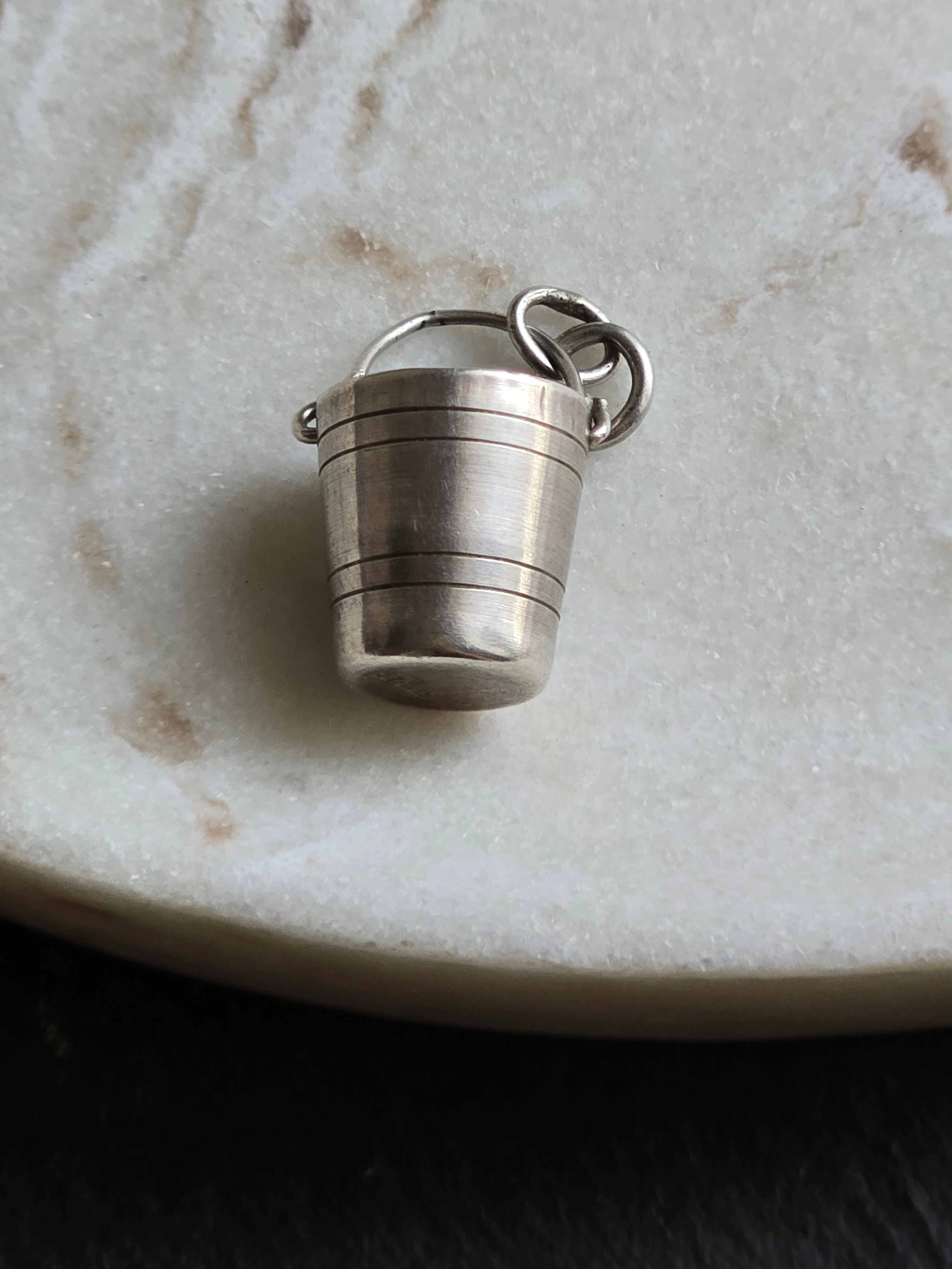 Vintage Sterling Silver Champagne Celebration Bucket Charm
