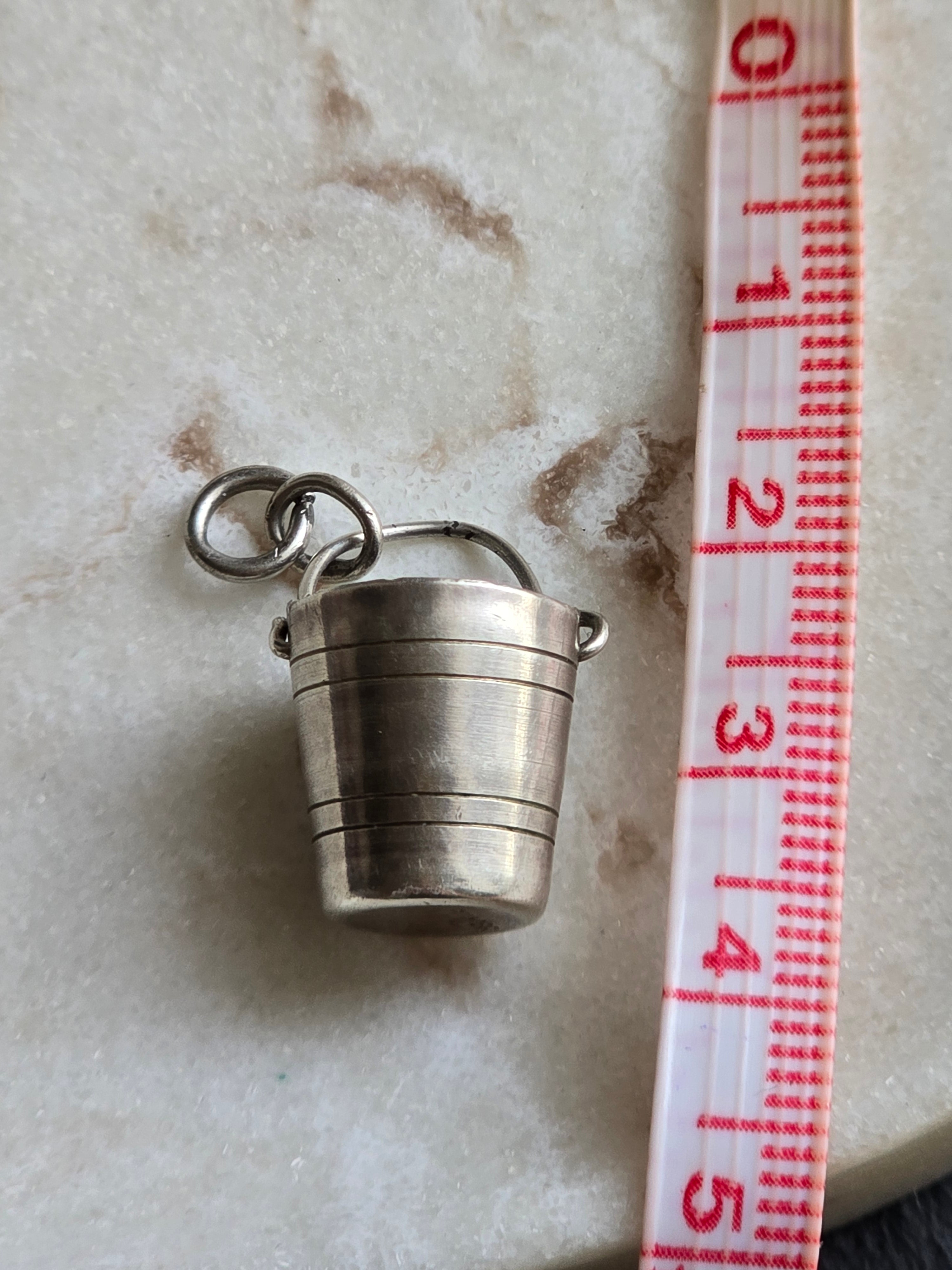 Vintage Sterling Silver Champagne Celebration Bucket Charm