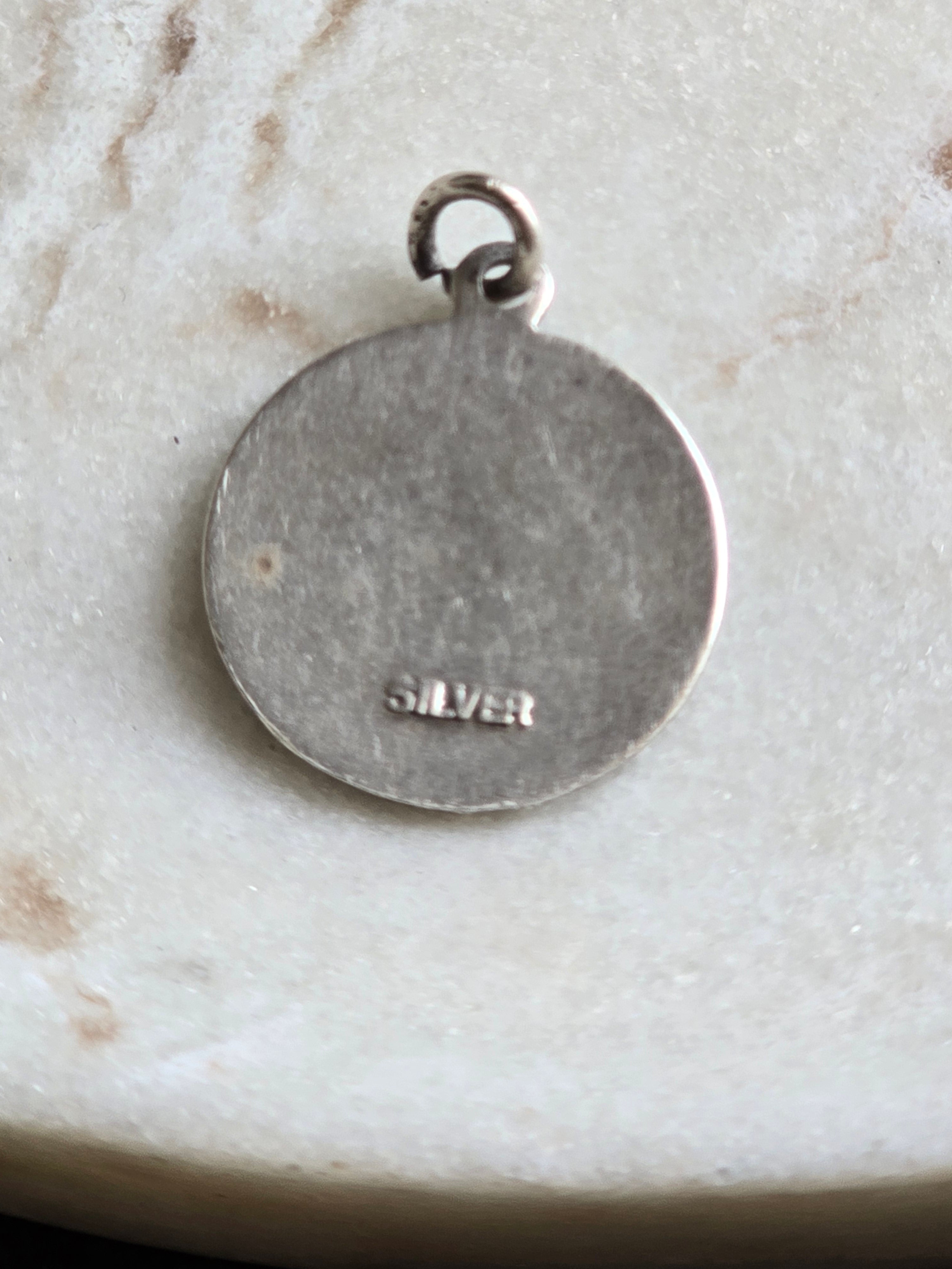 Vintage Sterling Silver St Christopher Pendant or Charm