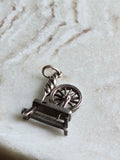 Vintage Sterling Silver Loom Spinning Wheel Charm