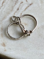 Vintage Sterling Silver Wedding Rings Charm