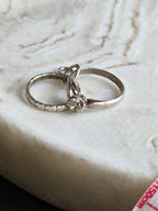 Vintage Sterling Silver Wedding Rings Charm