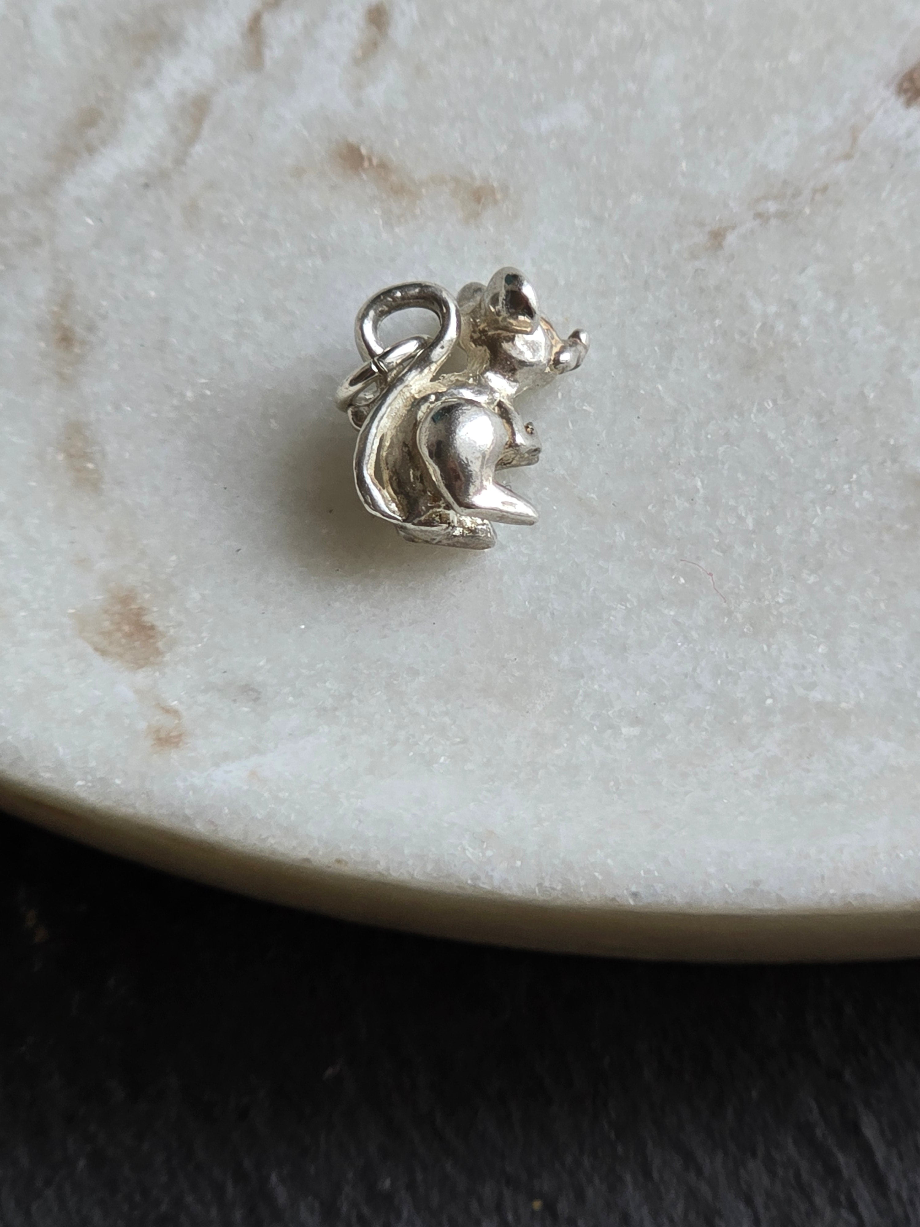 Vintage Sterling Silver Little Mouse Charm