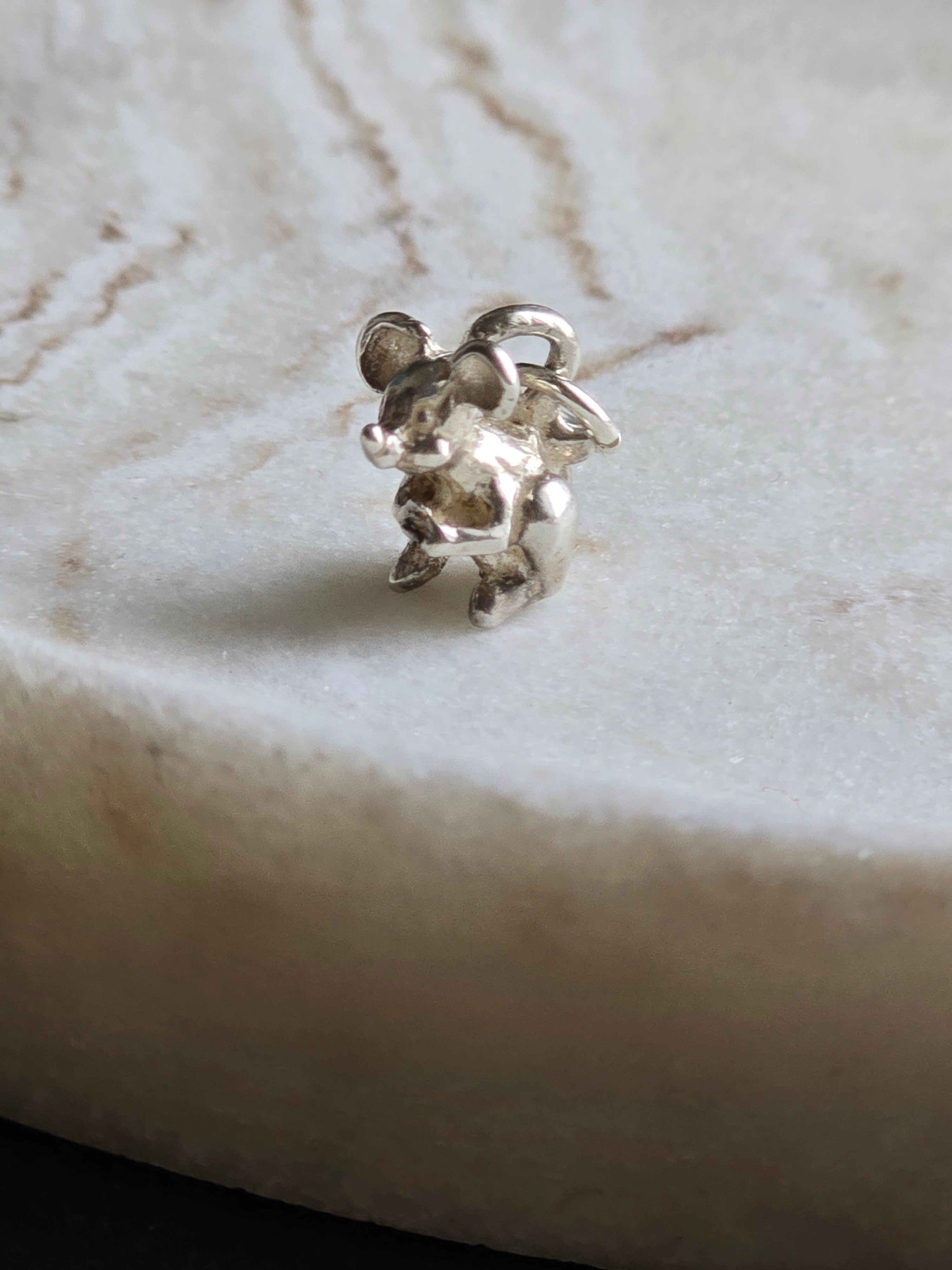Vintage Sterling Silver Little Mouse Charm