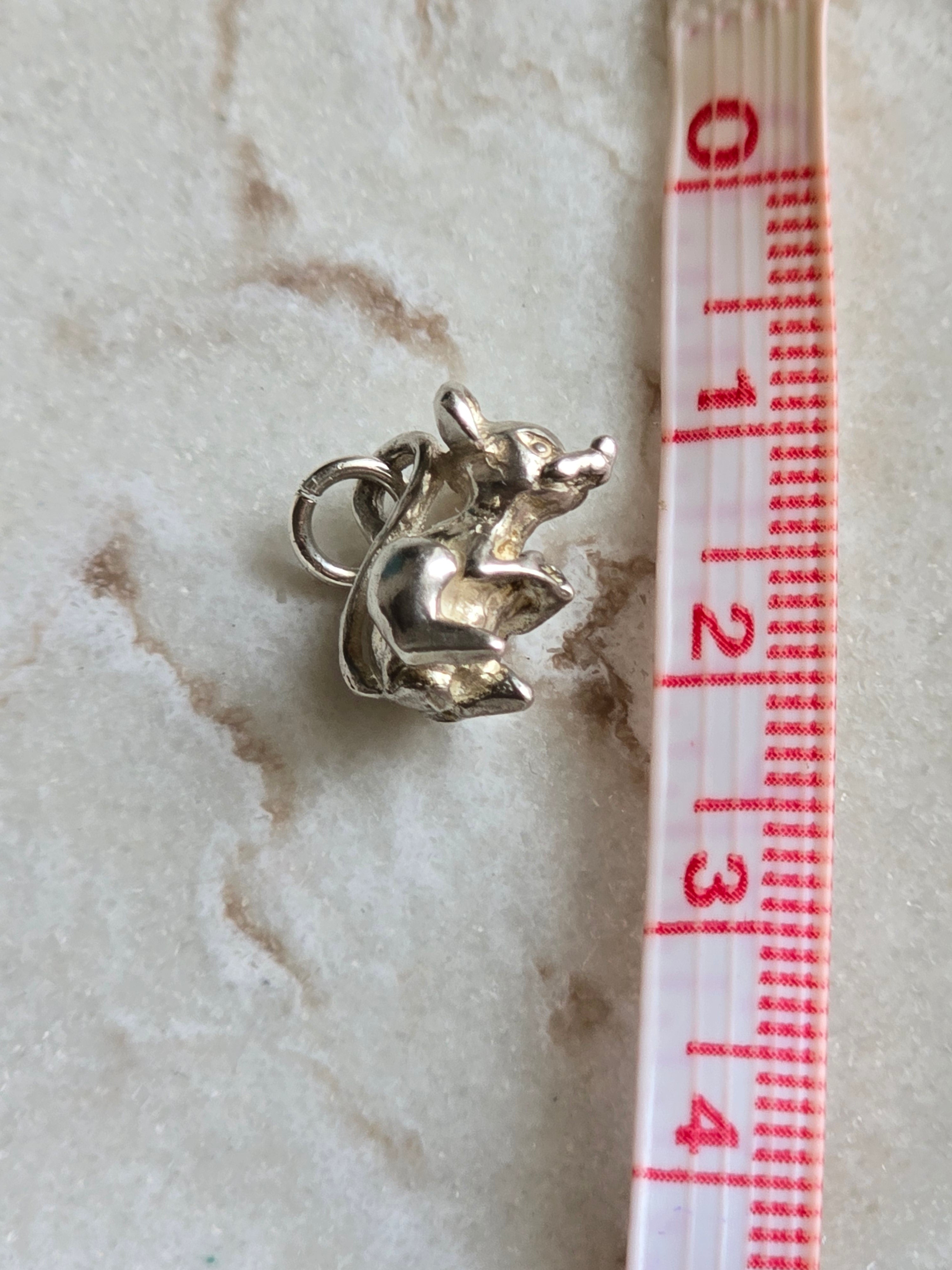 Vintage Sterling Silver Little Mouse Charm
