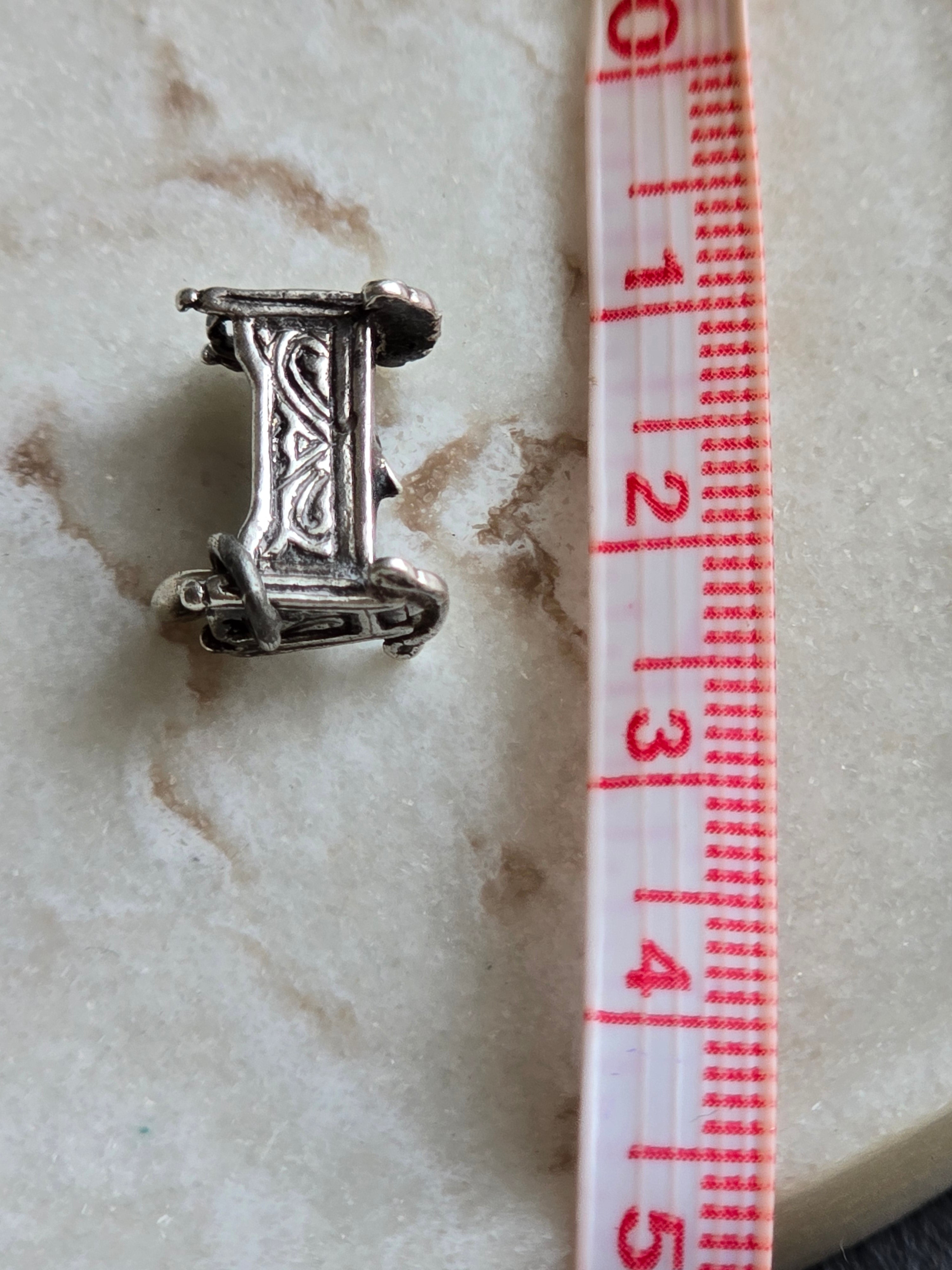 Vintage Sterling Silver Baby's Rocking Crib Charm