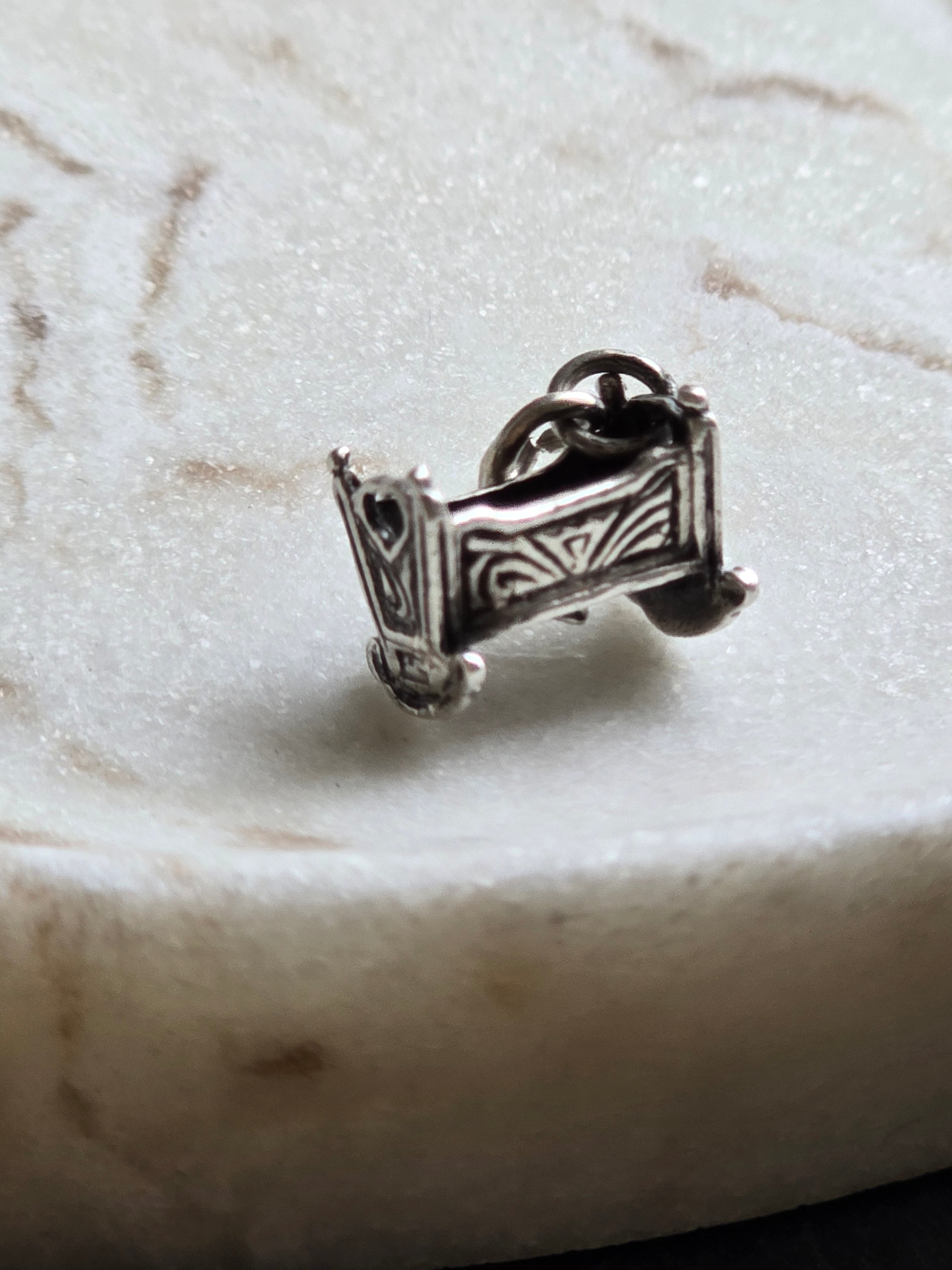 Vintage Sterling Silver Baby's Rocking Crib Charm