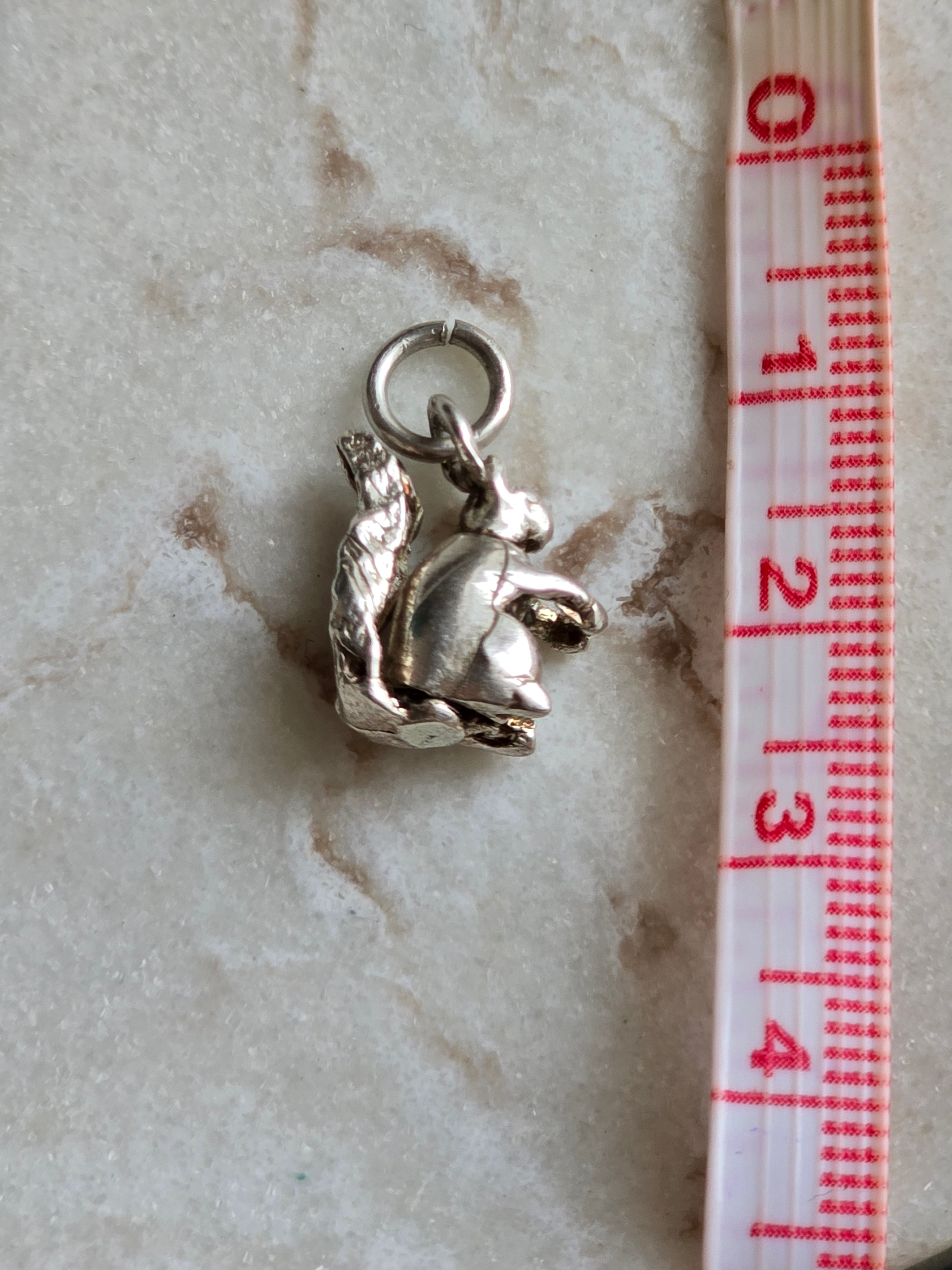 Vintage Sterling Silver Squirrel Articulated Moving Charm