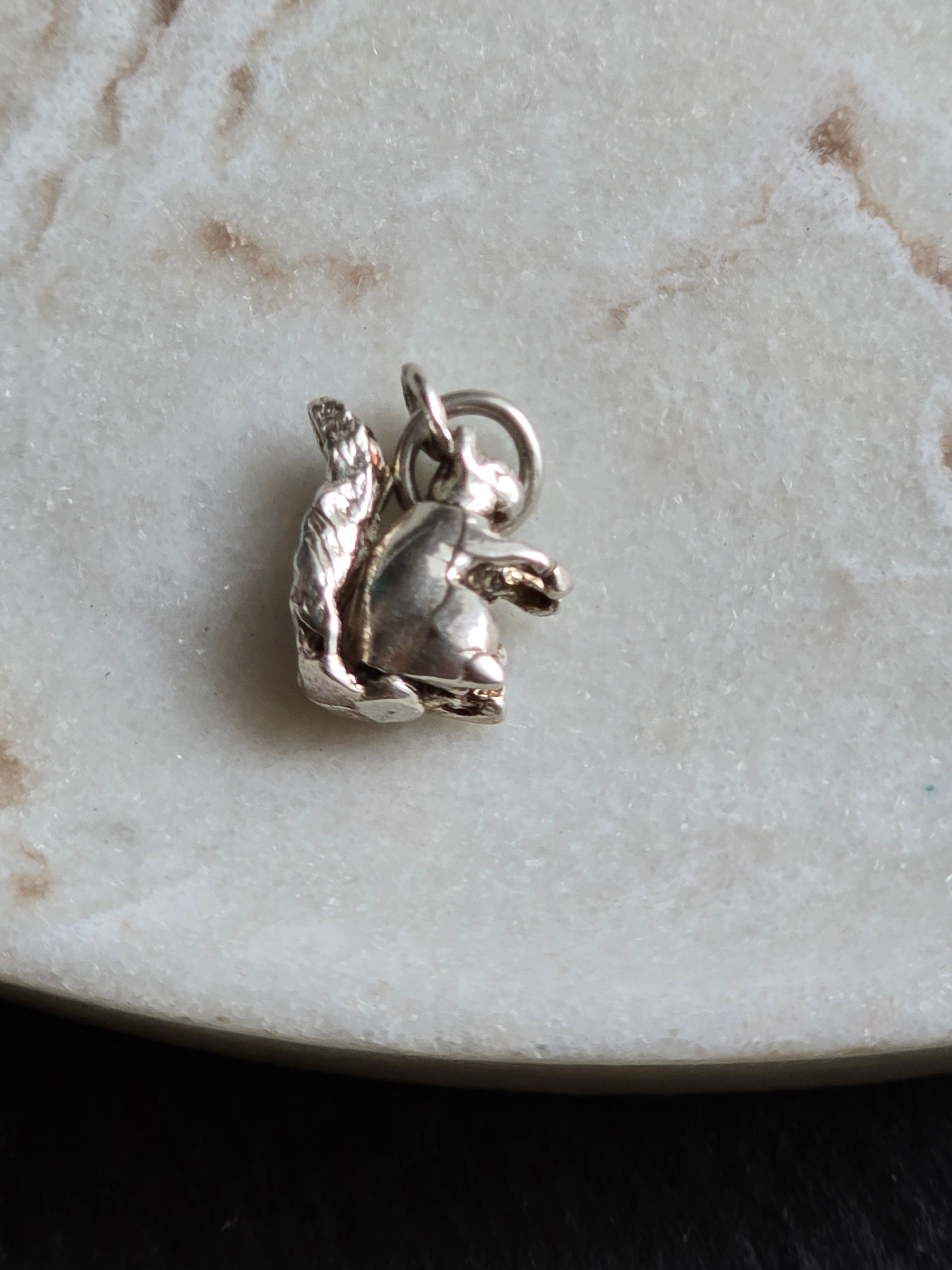 Vintage Sterling Silver Squirrel Articulated Moving Charm