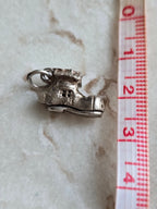 Vintage Sterling Silver House Boot Charm- Charm Opens