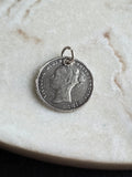 Vintage Sterling Silver 1887 Victoria Three Pence Charm
