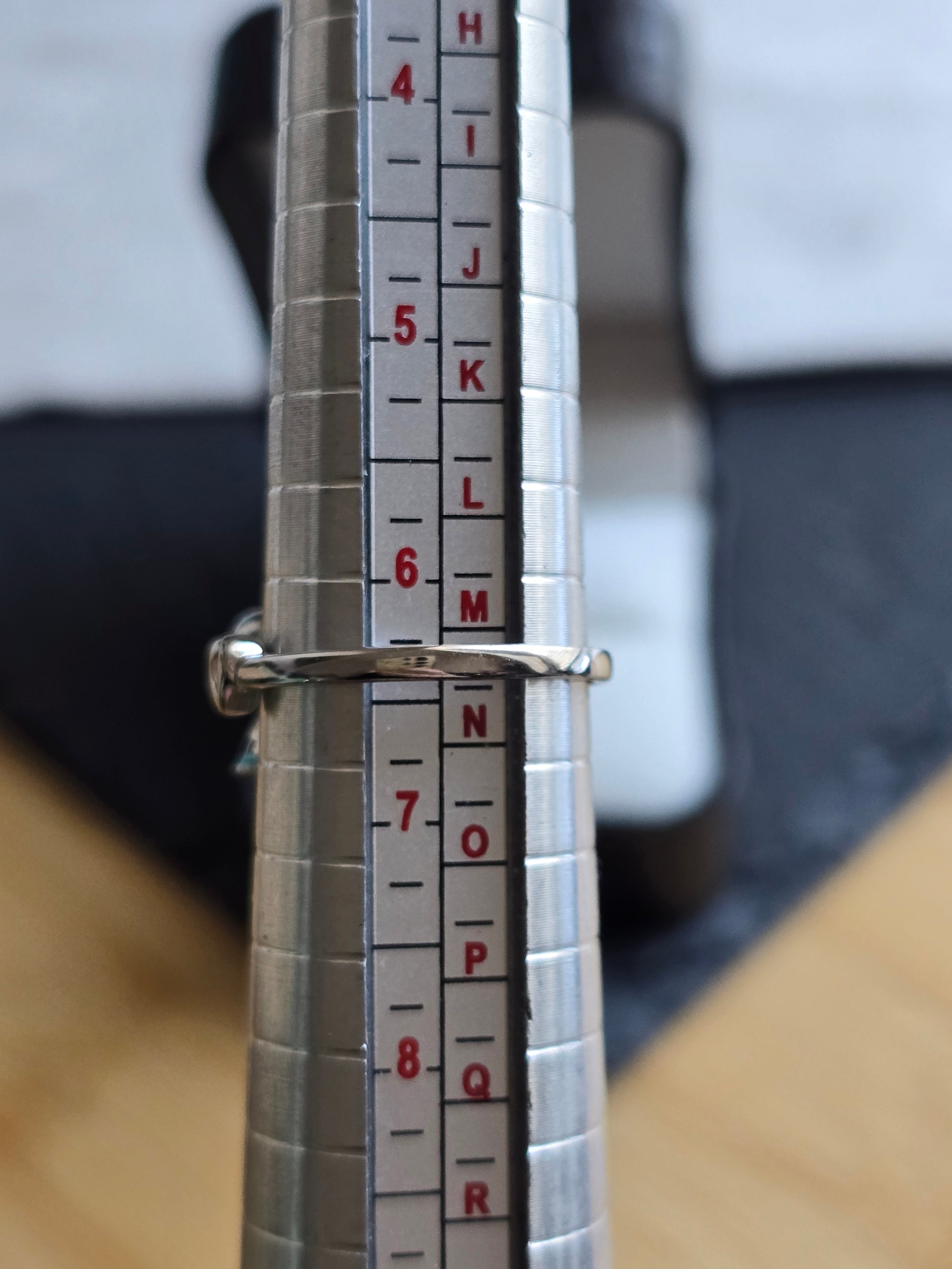 Sterling Silver Initial R Heart Adjustable Ring