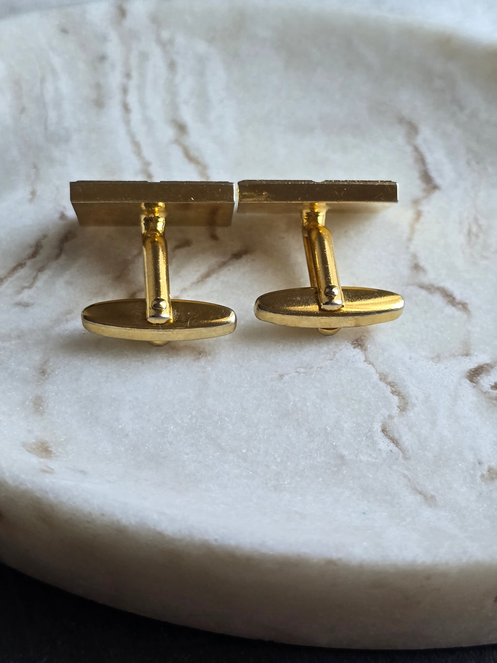 Vintage Classic Gold Tone Textured Men's Cufflinks, Men's Accessories, Jewellery