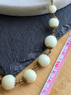 Antique Art Deco Uranium UV reactive Glass Bead Necklace, Antique Jewellery