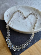 Antique Art Deco Crystal Glass Bead Necklace, Antique Jewellery