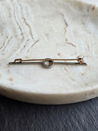 Antique Rolled Gold Metal Initial Letter L Bar Brooch, Pin, Lapel