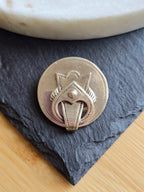 Vintage Sterling Silver Buckle Brooch, Classic Celtic Scottish Pin Lapel, Traditional Silver Jewellery