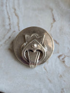 Vintage Sterling Silver Buckle Brooch, Classic Celtic Scottish Pin Lapel, Traditional Silver Jewellery