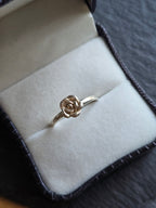 Sterling Silver Minimalist Dainty Rose Flower Ring Size L