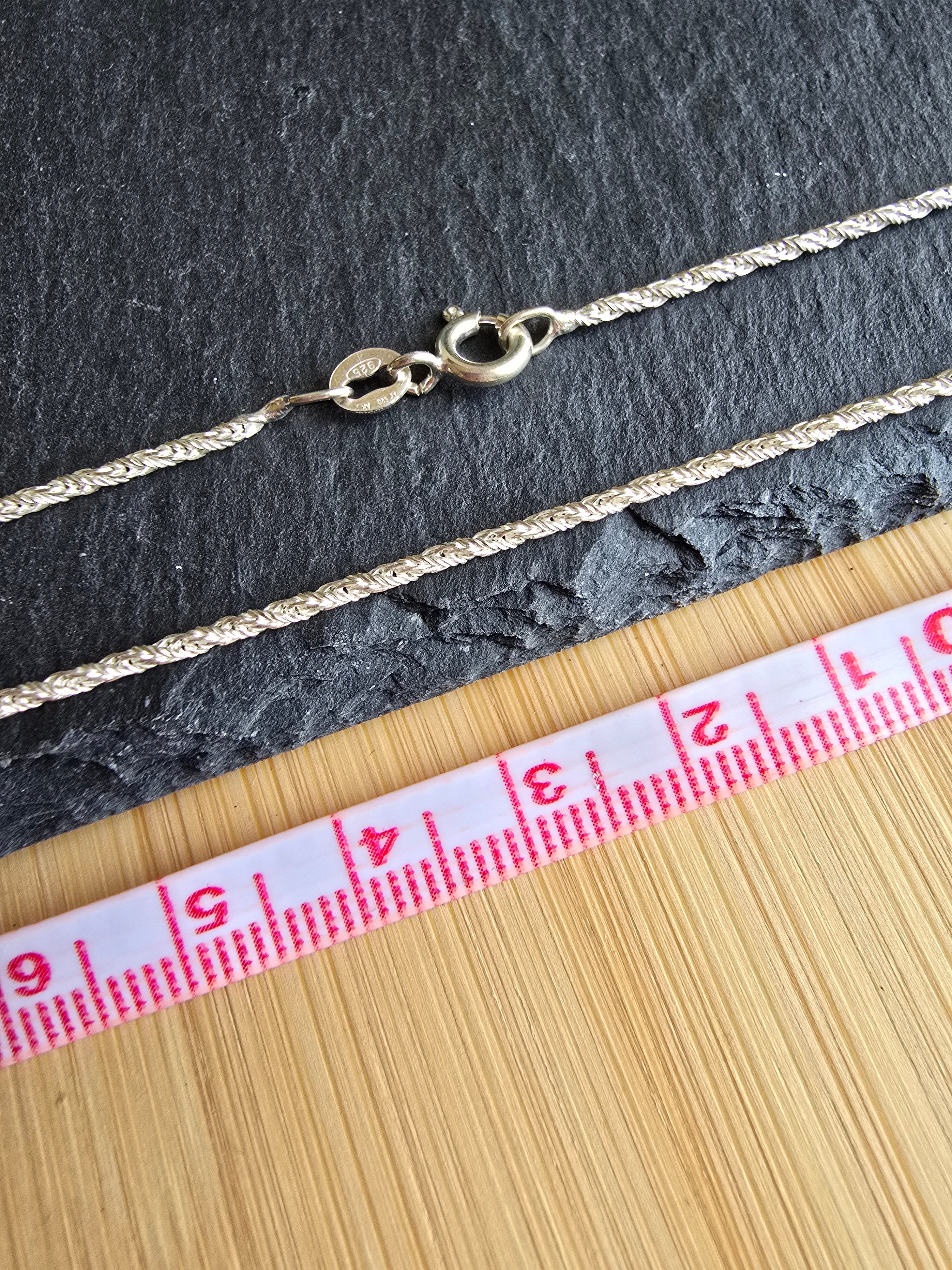 20 Inch Rope Chain Sterling Silver Made In Italy 925