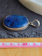 Vintage Natural Lapis Lazuli Sterling Silver Bezel Pendant, Blue Gemstone, Crystal Jewellery, September Birthstone Gift